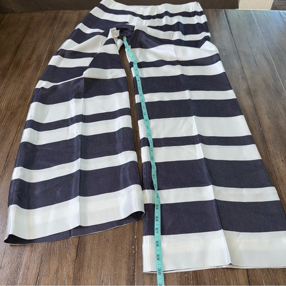 Trina Turk Pant Stripped Wide Leg Navy White Women’s 4 - Picture 9 of 13